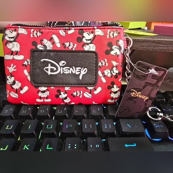 Disney Red and Black Mickey Mouse Wallet - Picture 1 of 2